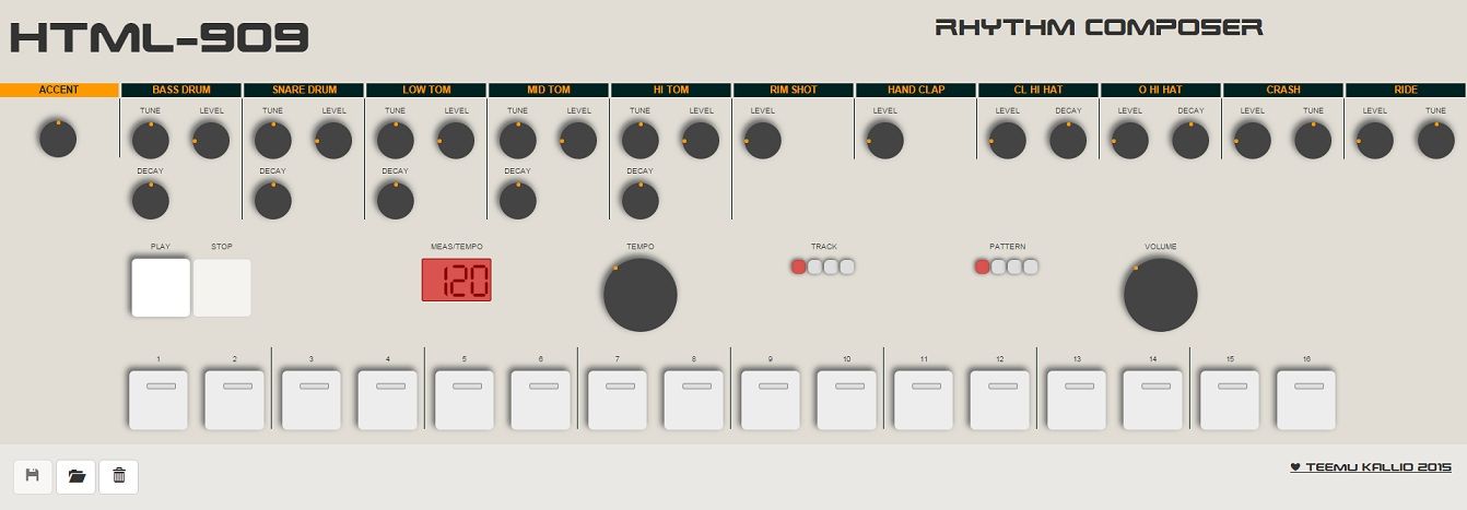 HTML5 Roland TR-909